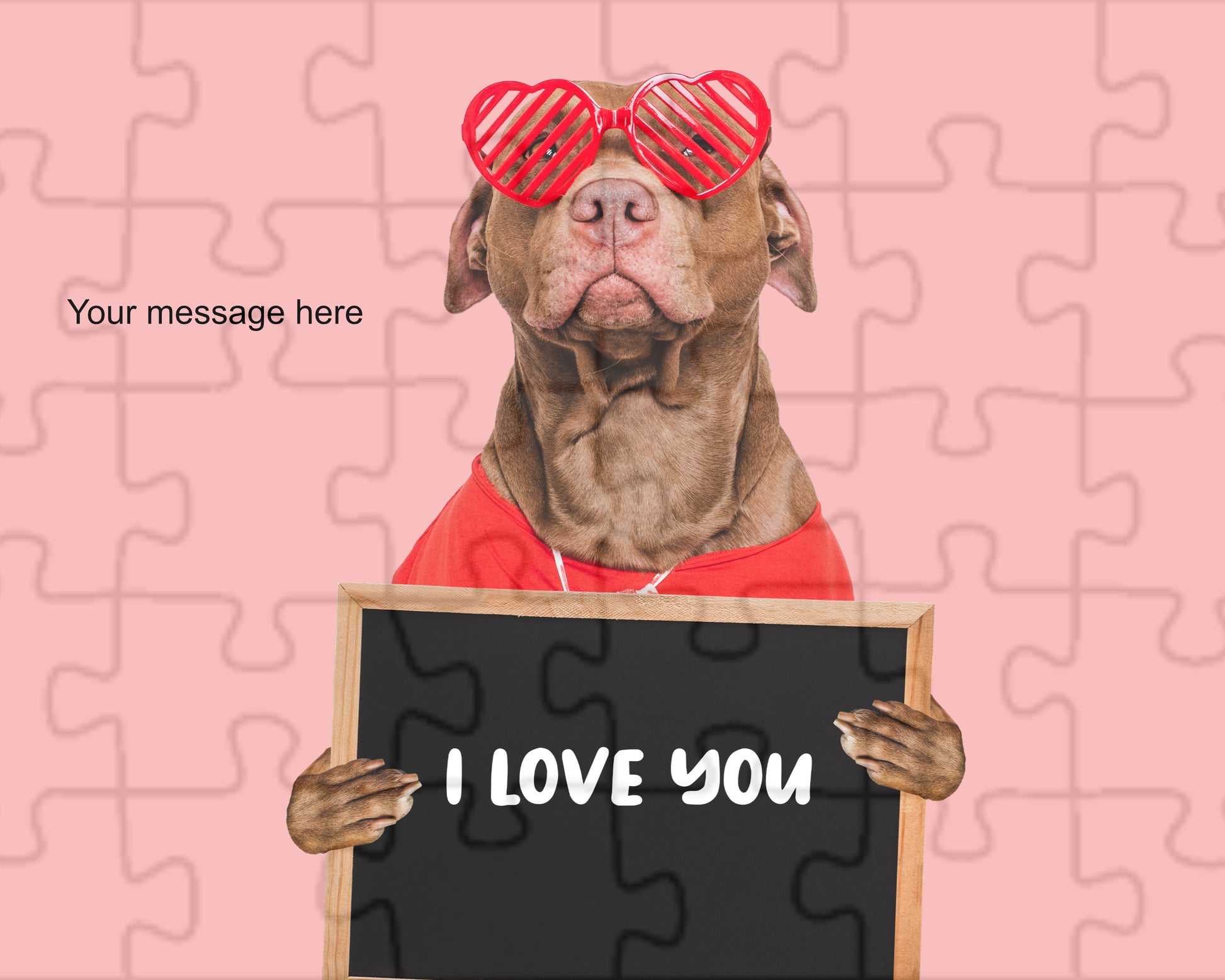 Love you card puzzle